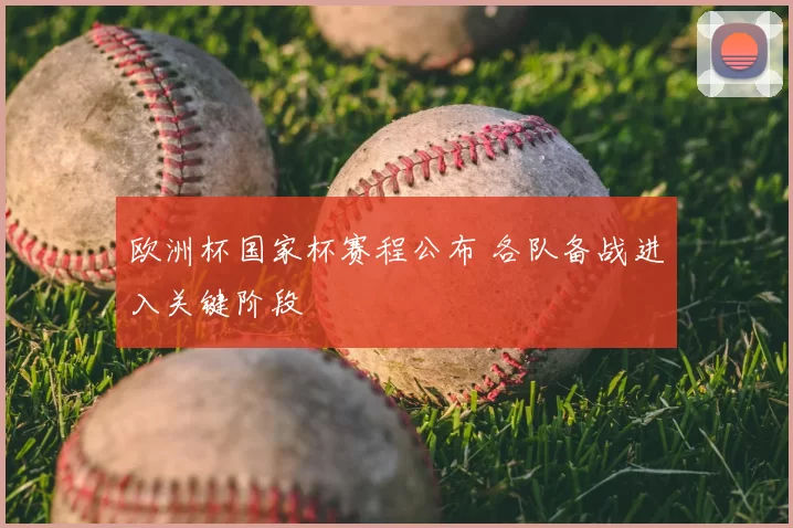 欧洲杯国家杯赛程公布 各队备战进入关键阶段